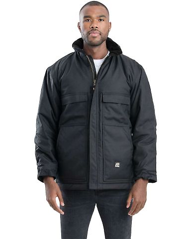 Berne Apparel NCH377 Icecap Insulated Chore Coat in Black front view
