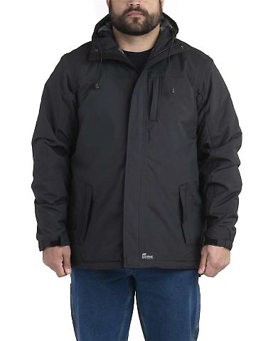 Berne Apparel RJ27 Coastline Waterproof Storm Jack in Black front view