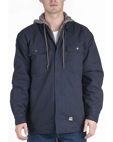 Berne Apparel SH68 Throttle Hooded Shirt Jacket in Navy front view