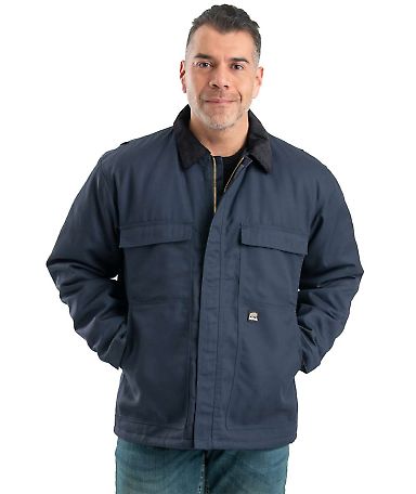 Berne Apparel CH414 Heritage Twill Chore Jacket in Navy front view