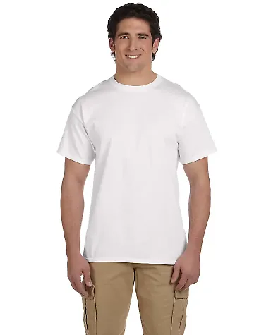 Fruit of the loom 3930R 3931 Adult Heavy Cotton HD White front view