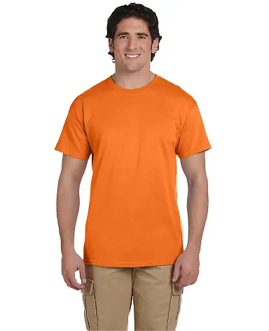 Fruit of the loom 3930R 3931 Adult Heavy Cotton HD in Safety orange front view