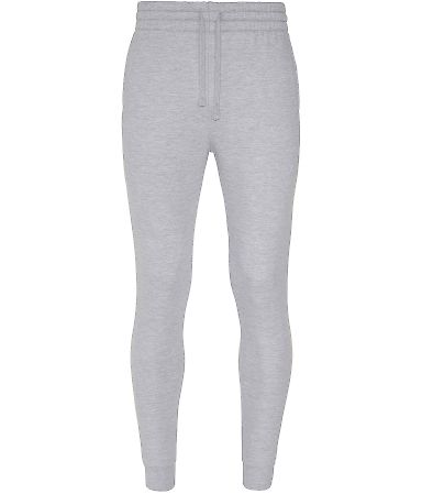 AWDis JHA074 Tapered Jogger Pants in Heather grey front view