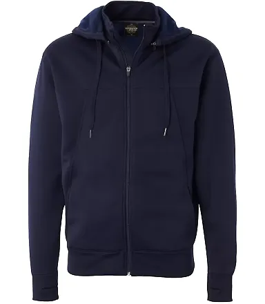 Independent Trading Co. - Hi-Tech Full-Zip Hooded  Classic Navy front view