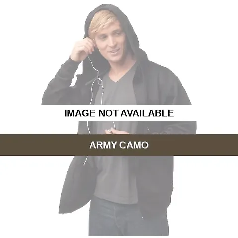Independent Trading Co. - Hi-Tech Full-Zip Hooded  Army Camo front view