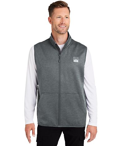 HUK  H130099 Cold Front Vest in Volcanic ash heather front view