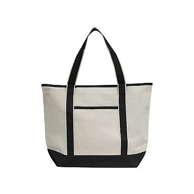 OAD Bags OAD103 Promotional Heavyweight Large Beac in Natural/black front view