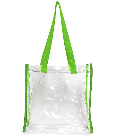 OAD Bags OAD5004 Clear Value Tote in Lime green front view