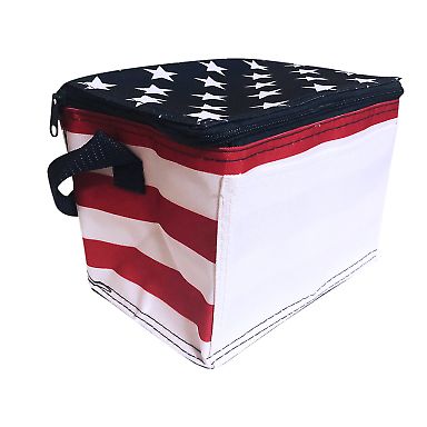 OAD Bags OAD5051 Americana Cooler in Red/ white/ blue front view
