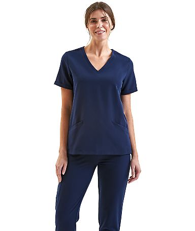 Onna NN310 Women's Invincible V-Neck Stretch Scrub in Navy front view