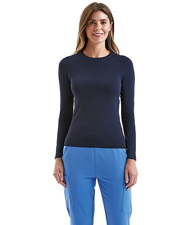 Onna NN370 Women's Unstoppable Long Sleeve Fresh U in Navy heather front view