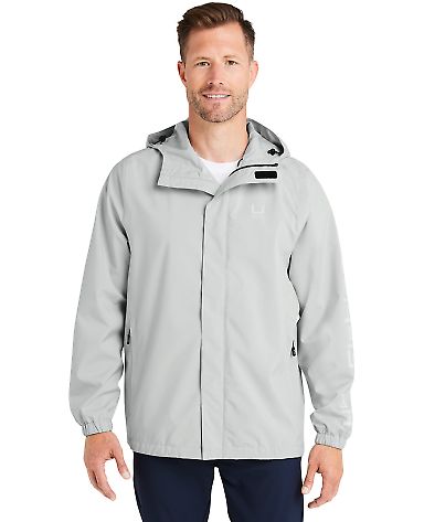 HUK H400159 Storm Rain Jacket in Harbor mist front view