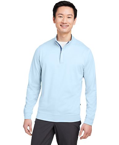 Swannies SWM500 McKinnon Quarter-Zip Pullover in Sky front view