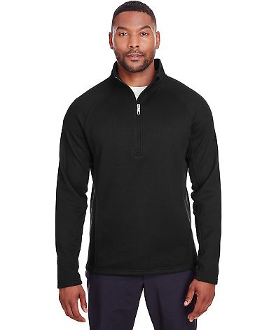 Spyder S16561 Constant Half-Zip Sweater in Black/ black front view