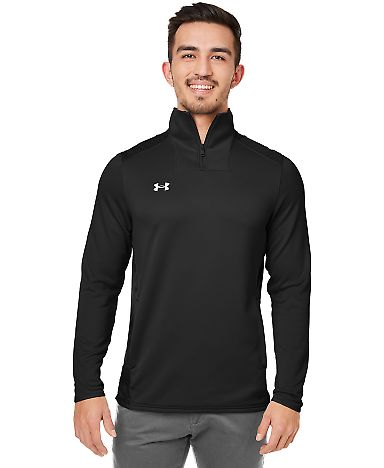 Under Armour 1360712 Command Quarter-Zip Pullover in Black/ wht _001 front view