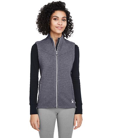 Spyder S17275 Women's Pursuit Vest in Frontier heather/ black front view