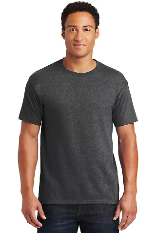 Jerzees 29 Adult 50/50 Blend T-Shirt in Black heather front view