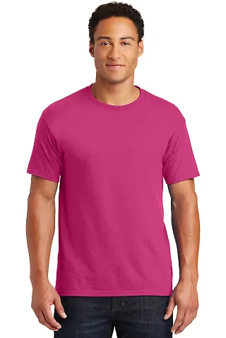 Jerzees 29 Adult 50/50 Blend T-Shirt in Cyber pink front view