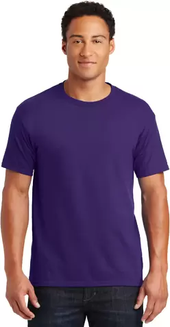 Jerzees 29 Adult 50/50 Blend T-Shirt in Deep purple front view