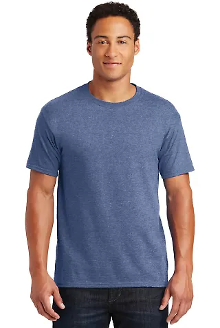 Jerzees 29 Adult 50/50 Blend T-Shirt in Vintage heather blue front view