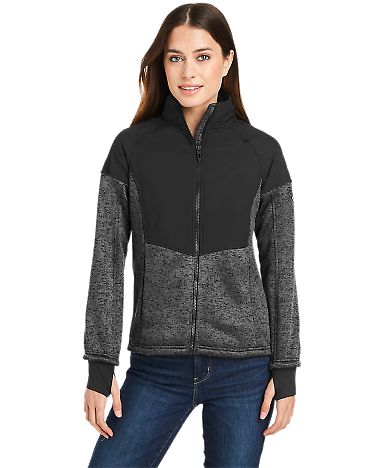 Spyder S17741 Women's Passage Sweater Jacket in Polar powdr/ black front view