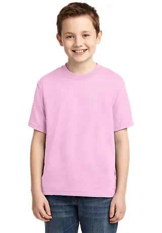 29B Jerzees Youth Heavyweight 50/50 Blend T-Shirt in Classic pink front view