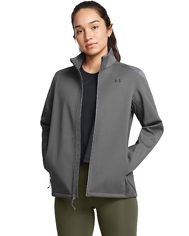 Under Armour 1371594 Women's ColdGear® Infrared S in Castlerock/ black front view