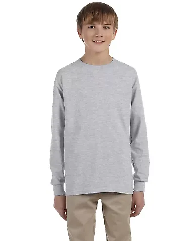 29BL Jerzees Youth Long-Sleeve Heavyweight 50/50 B in Oxford front view