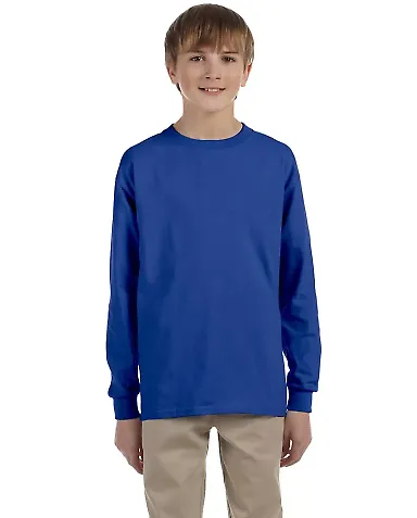29BL Jerzees Youth Long-Sleeve Heavyweight 50/50 B in Royal front view
