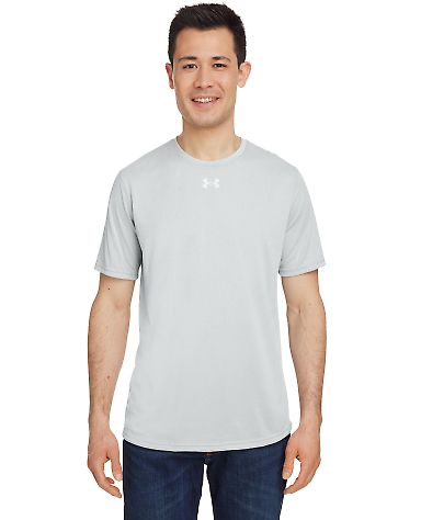 Under Armour 1376842 Team Tech™ T-Shirt in Mod grey light heather/ white front view