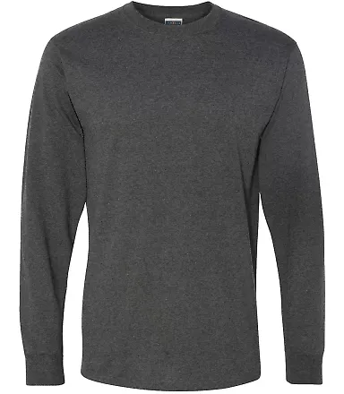 29LS Jerzees Adult Long-Sleeve Heavyweight 50/50 B Black Heather front view
