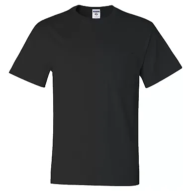 29MP Jerzees Adult Heavyweight 50/50 Blend T-Shirt Black front view