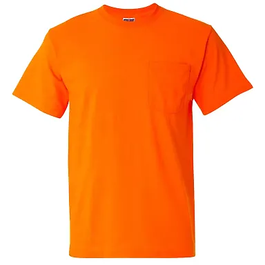 29MP Jerzees Adult Heavyweight 50/50 Blend T-Shirt Safety Orange front view
