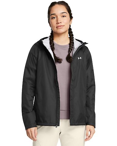 Under Armour 1374645 Women's Cloudstrike 2.0 Jacke in Black/ white_002 front view