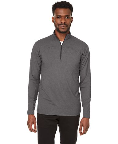 Spyder S17916 Spyre Quarter-Zip Pullover in Black frost front view