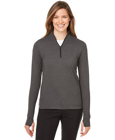 Spyder S17917 Women's Spyre Quarter-Zip Pullover in Black frost front view