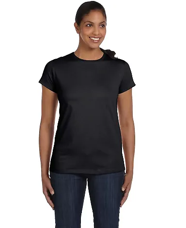 5680 Hanes® Ladies' Heavyweight T-Shirt Black front view