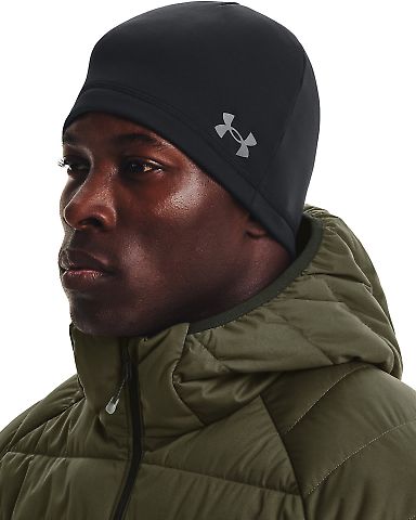 Under Armour 1365918 Storm Armour Fleece Beanie in Black_001 front view