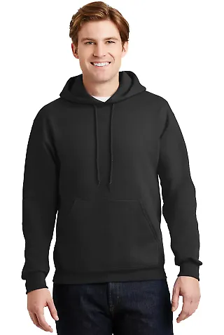 4997 Jerzees Adult Super Sweats® Hooded Pullover  in Black front view