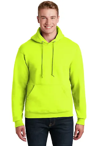 4997 Jerzees Adult Super Sweats® Hooded Pullover  in Safety green front view