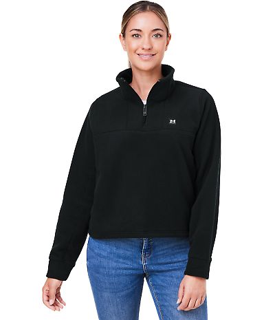 Under Armour 1387024 Women's Expanse Fleece Half-Z in Black/ black_001 front view
