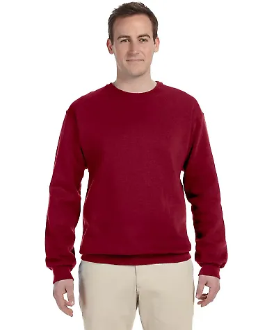 Jerzees 562 Adult NuBlend Crewneck Sweatshirt in Cardinal front view
