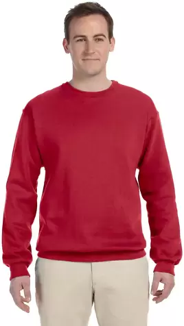 Jerzees 562 Adult NuBlend Crewneck Sweatshirt in True red front view