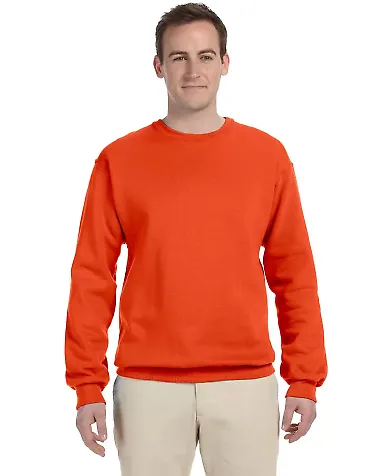 Jerzees 562 Adult NuBlend Crewneck Sweatshirt in Burnt orange front view