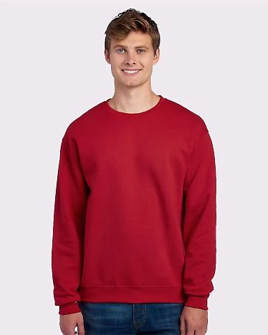 Jerzees 562 Adult NuBlend Crewneck Sweatshirt in True red front view