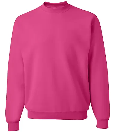 562 Jerzees Adult NuBlend® Crewneck Sweatshirt Cyber Pink front view