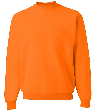 562 Jerzees Adult NuBlend® Crewneck Sweatshirt Safety Orange front view