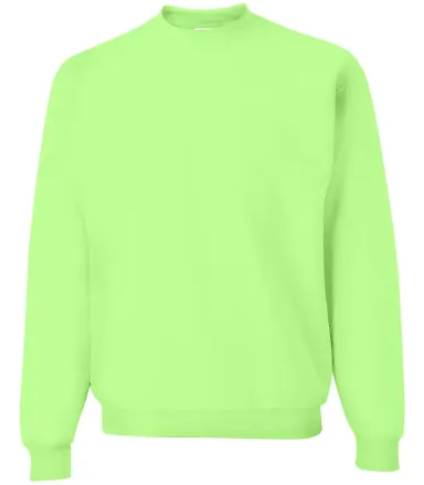 562 Jerzees Adult NuBlend® Crewneck Sweatshirt Neon Green front view