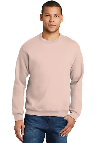 562 Jerzees Adult NuBlend Crewneck Sweatshirt Blush Pink front view