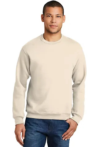 Jerzees 562 Adult NuBlend Crewneck Sweatshirt in Sweet cream heather front view